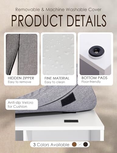 DINZI LVJ Shoe Storage Bench with Cushion, 15-Cubby Shoe Rack with Seat - Image 6