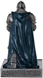 Medieval Armored Knight Pen Holder Figurine Paperweight Phone Stand Irn&Grn - Image 4