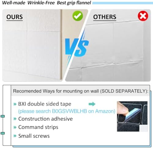 BXI Quilt Design Wall, Thick Sturdy Flannel Quilters Design Board, 31.5 x 23.6 x 0.6 inches, 4 Pcs, Portable Quilting Wall Panels Hold Fabric Firmly, Sewing Quilting Supplies for Quilt Block Projects - Image 6