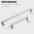 Towel Bar, Adhesive or Drill Wall Mount, Chrome, 2 Pack - Image 3