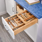 Rev-A-Shelf Maple Two-Tier Cutlery Replacement Drawer System w/BLUM Soft-Close for Face Frame Base Kitchen Cabinets, Kitchen Drawer Organizer, Min Opening Width of 18", 4WTCD-21HSC-1 - Image 2