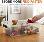 Superio Storage Bins with Lids, Clear Plastic Containers for Organizing, Stackable Totes, BPA Free, Odor Free, Organizer Boxes for Home, and Dorm (3 Pack, 22.75 Qt) - Image 2