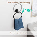 USHOWER 4PCS Matte Black Bathroom Accessories Set, 18-Inch Towel Bar Set - Image 4