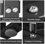 Expandable Cabinet Shelf Organizers, 16.5"~27''L, Black - Image 4