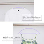MIZGI Velvet Hangers 50 Pack, Patented Rounded Shoulder Sweater Hangers - Image 4
