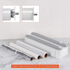 uxcell 3 in 1 14"x2.6" Plastic Wrap Dispenser with Cutter and Magnetic Bottom, Suitable for Tin Foil, Plastic Cling Wrap, Aluminum Foil - Gray - Image 6