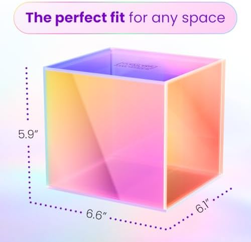 CLEAN SKIN CLUB Prism Box for Clean Towels XL – Acrylic Bathroom Storage Organizer, Holds 50 Disposable Face Towels, Dust-Proof Countertop Container with Lid for Skincare & Vanity Organization - Image 3