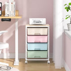 SYKIARIOL Rolling Cart with Drawers, 4-Drawer Utility Cart, Rainbow - Image 6