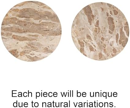 Creative Co-Op Scandinavian Round Marble Lazy Susan, Multicolor - Image 3
