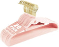 Heavy Duty Velvet Clothing Hangers, 20 Pack Light Pink - Slim Stackable Non-Slip Felt Suit Hangers with 360° Swivel Gold Hook for Dorm & Space Saving, Adult Clothes Hangers by JohneyRulu