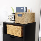 HOMESTEAD 2-Pack Rectangular Seagrass Storage Baskets with Built-In Handles, Handwoven Wicker Baskets for Pantry, Shelf, Closet & Bathroom Organization, 13.25 x 8.25 x 7.25 in - Image 3