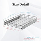 Pull Out Cabinet Organizer, 14.8” Slide Out Kitchen Organizers Storage - Image 5