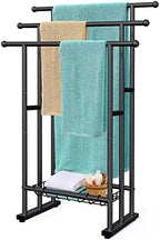 Kayfia 40'' Freestanding 3 Tier Alloy Steel Towel Rack with Storage Basket by Kayfia