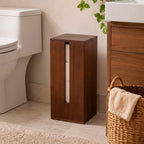 Wooden Toilet Paper Roll Holder, Toilet Paper Stand, Rectangle - Image 5