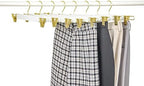 Amber Home 24 Pack White Wooden Pant Skirt Hangers with Gold Hook - Image 7