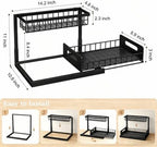 2 Pack Upgraded Under Sink Organizer, 2 Tier Pull out Kitchen Cabinet Organizer Metal Slide out Bathroom Organizers and Storage Makeup Drawer Organizer for Office Bedroom Restroom Living Room, L-Black - Image 6