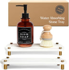 2PCS Absorbing Stone Soap Tray, Quick Dry Diatomaceous Earth Drying Rack by TWINKLEMOMENT