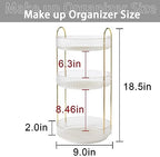 shuang qing Rotating Makeup Organizer for Vanity, Large Capacity Skincare Perfume Storage, Bathroom Counter Organizer, 360 Spinning Cosmetic Dresser Countertop Organizers (Clear, 3 Tier) - Image 2