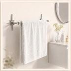 12 Inch Atomic Starburst Towel Bar, Silver Metal Bathroom Towel Rack - Image 6