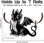 Dragon Toilet Paper Holder Wall Mount/Stand for Extra 8 Rolls - Image 2