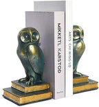 Book Ends for Shelves, Owl Decorative Bookends Bronze Bird Book Stopper Unique Kids Book Holders with Anti-Slip Base Luxurious Bookends for Kids Rooms Office Home Decor(Bronze) by Kakizzy