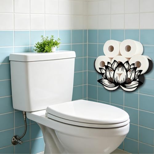 Lotus Toilet Paper Holder Wall Mount/Stand for Extra 8 Rolls - Image 6