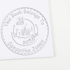 Custom Library Embosser - Hybrid Crescent and Allah Design | Personalized Return Library Embossing Seal for Islamic Bookstore Owners | Customized Library Embosser for Unique Book Identification - Image 4