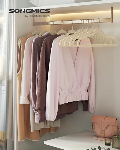 SONGMICS Velvet Hangers 100 Pack, Non-Slip, Heavy-Duty, Space-Saving - Image 2