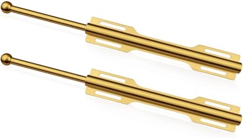 12" Valet Rod for Closet Pull Out (2 Pack, Brushed Gold) by FIRJOY