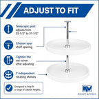 Knape & Vogt 24-In 2-Tier Full-Round Lazy Susan, White - Image 5