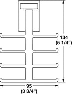 TAG Hardware Premium Space Saving Eight Tie Storage Hook Cleat Mount Organizer Rack for Home and Business (MATT Aluminum) - Image 4