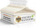 HOUSE DAY Ivory Velvet Hangers 100 Pack New Premium Non Slip Hanger 17.25'' by HOUSEDAY