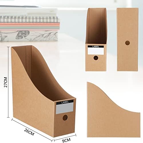 Geyee 50 Pcs Cardboard Magazine Holder Magazine File Holder, Brown - Image 2
