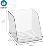 iDesign Plastic Water Bottle Organizer for Fridge, Clear, 4-Pack - Image 4