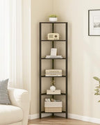 TUTOTAK Corner Shelf, 6-Tier Corner Bookshelf for Small Space - Image 6