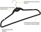 Yaheetech 100 Pack Velvet Hangers, Non-Slip Cascading Design, Swivel Hook - Image 5
