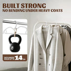 24-Pack White Plastic Short Neck Hangers for Closet Organization - Image 5