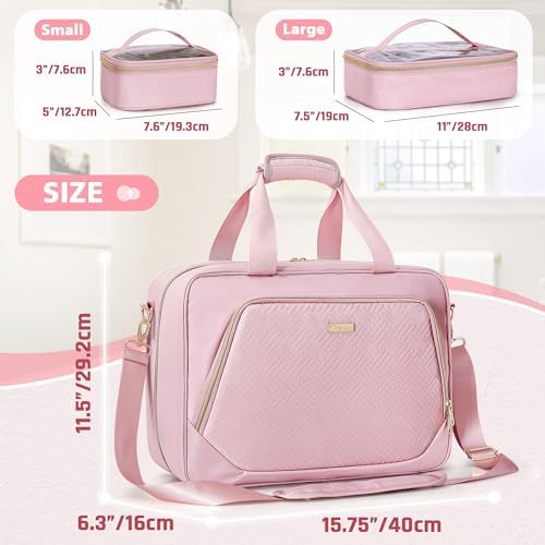Extra Large Toiletry Bag for Women, Travel Makeup Organizer, Black - Image 6