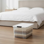 IRIS USA 72 Qt Storage Bins with Lids, 4 Pack, BPA-Free, Clear/White - Image 5