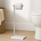 KES Freestanding Toilet Paper Holder, Marble Base, SUS304, Polished, 20.3in by KES