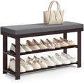 SONGMICS Bamboo Shoe Bench, 3-Tier Shoe Rack, 11.8 x 35.4 x 19.2 Inches by SONGMICSbySONGMICSHOME
