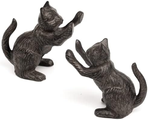 Ambipolar Cat Decorative Bookends, Unique Book Ends to Hold Books Heavy Duty for Office Desk, Vintage Antique Black Home Decor, Shelf Decoration, Modern Living Room Decor - Image 4
