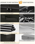 Under Bed Storage with Wheels,2Pack Underbed Shoe Storage Organizer,7.5-10.6 inchTall Adjustable Storage for Underbed with Lids,65L Extra large capacity for Clothes, Blankets,Shoes - Image 5