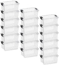 Superio 1.85 Quart Clear Plastic Storage Boxes with Lids, Stackable Organizer Containers, BPA-Free Storage Bins for Home, Office, School & Dorm, 18 Pack by Superio