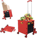 FELICON SELORSS Folding Utility Climber Cart Portable Rolling Crate-Red by FELICON