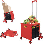 FELICON SELORSS Folding Utility Climber Cart Portable Rolling Crate-Red by FELICON