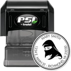 Custom Address Stamper - Personalized Round 1-5/8 Home Stamp, Pre-Inked with 5 Ink Color Options, Ideal for Muslim Community Leaders - Eye-Catching Veil Design, Personalized Religious Stamp - Image 2