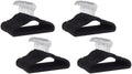 Amazon Basics Kids Space Saving Velvet Non-Slip Clothes Hangers with Shoulder Notches for Infant and Toddler, 11.6", Black, 50 Count (Pack of 4) by AmazonBasics