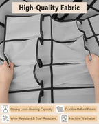 dodowin Over Door Shoe Organizers, 2 Pack, 40 Pockets Each, Black/Grey - Image 3