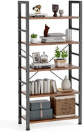 DUMOS 5 Tiers Bookshelf, Classical Modern Book Shelf Bookcase by DumosLifestyle